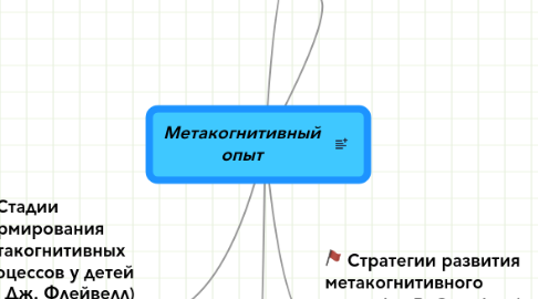 Mind Map: Метакогнитивный опыт