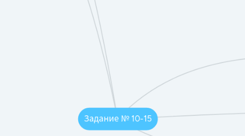 Mind Map: Задание № 10-15