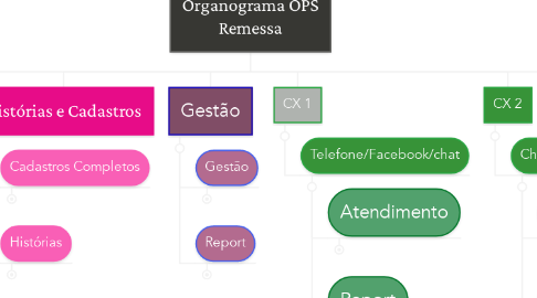 Mind Map: Organograma OPS Remessa