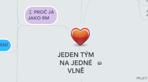 Mind Map: JEDEN TÝM NA JEDNÉ VLNĚ