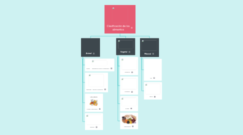 Mind Map: Clasificación de los alimentos