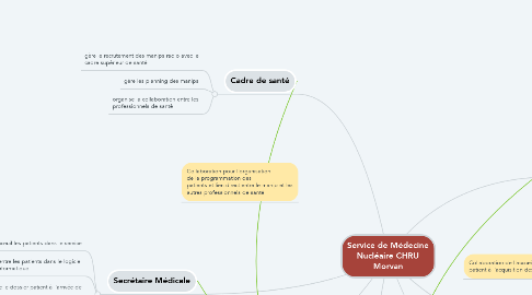 Mind Map: Service de Médecine Nucléaire CHRU Morvan
