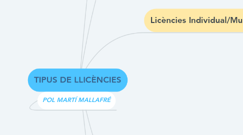 Mind Map: TIPUS DE LLICÈNCIES