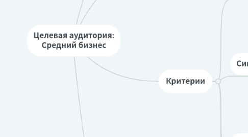 Mind Map: Целевая аудитория: Средний бизнес