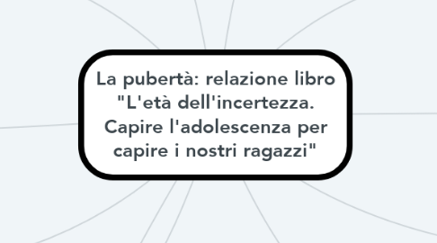 Mind Map: La pubertà: relazione libro "L'età dell'incertezza. Capire l'adolescenza per capire i nostri ragazzi"