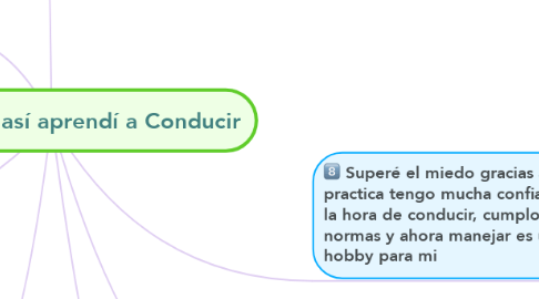 Mind Map: Y así aprendí a Conducir