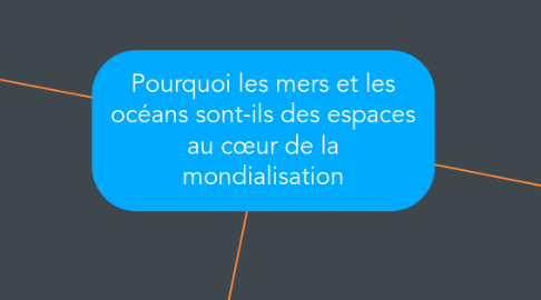 Mind Map: Pourquoi les mers et les océans sont-ils des espaces au cœur de la mondialisation