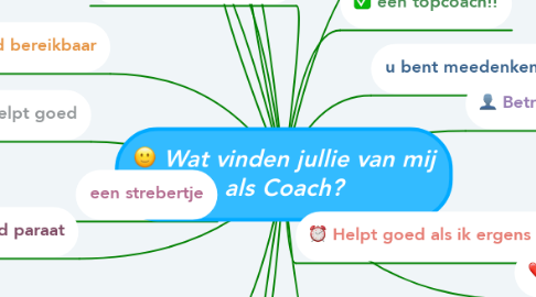 Mind Map: Wat vinden jullie van mij als Coach?