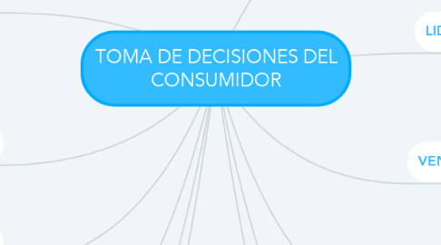 Mind Map: TOMA DE DECISIONES DEL CONSUMIDOR