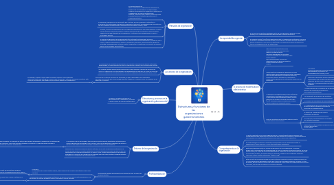 Mind Map: Estructuras y funciones de las organizaciones gubernamentales