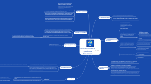 Mind Map: Estructuras y funciones de las  organizaciones gubernamentales