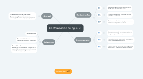 Mind Map: Contaminación del agua