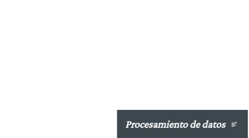 Mind Map: Procesamiento de datos