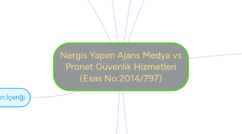 Mind Map: Nergis Yapım Ajans Medya vs Pronet Güvenlik Hizmetleri (Esas No:2014/797)