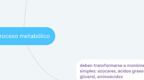 Mind Map: proceso metabólico