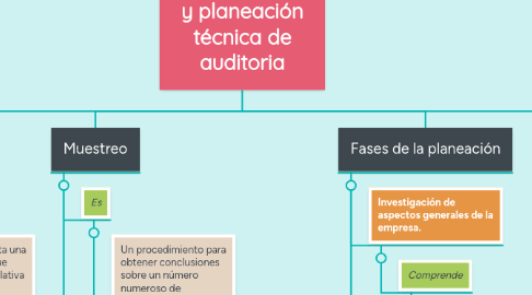 Mind Map: Procedimiento y planeación técnica de auditoria