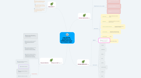 Mind Map: EVALUACIÓN AUTENTICA: UN CAMINO EFECTIVO A LAS PRUEBAS SABER.