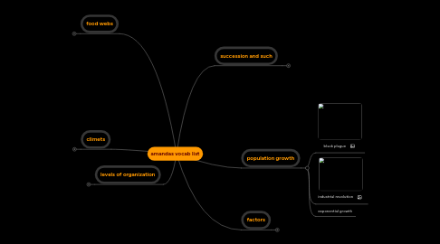 Mind Map: amandas vocab list