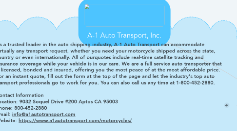 Mind Map: A-1 Auto Transport, Inc.