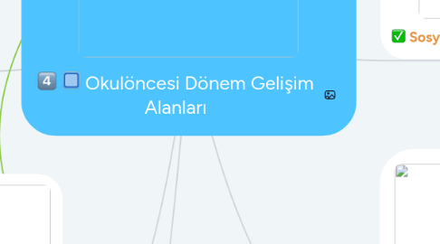 Mind Map: Okulöncesi Dönem Gelişim Alanları