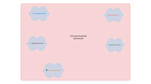 Mind Map: VÜCUDUMUZDAKİ SİSTEMLER
