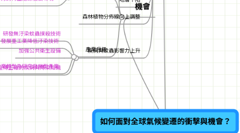 Mind Map: 如何面對全球氣候變遷的衝擊與機會？