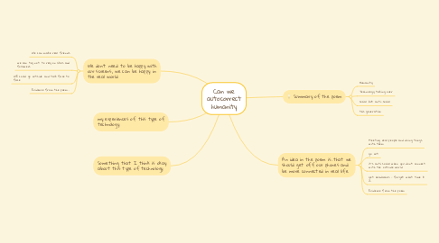 Mind Map: Can we autocorrect humanity