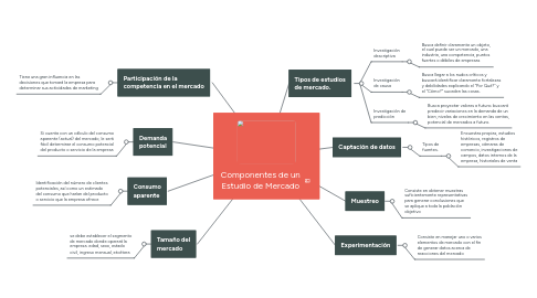 Mind Map: Componentes de un Estudio de Mercado