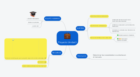 Mind Map: Proyecto Unidad I