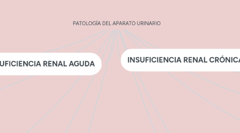 Mind Map: PATOLOGÍA DEL APARATO URINARIO