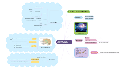 Mind Map: ¿COMO APRENDE NUESTRO CEREBRO?