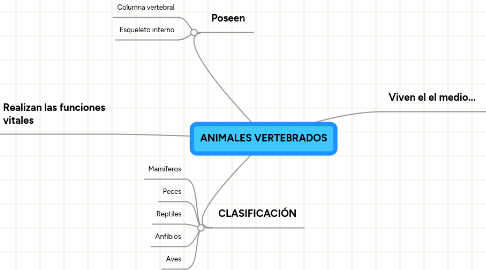 Mind Map: ANIMALES VERTEBRADOS