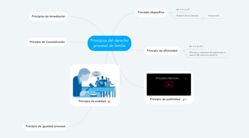 Mind Map: Principios del derecho procesal de familia