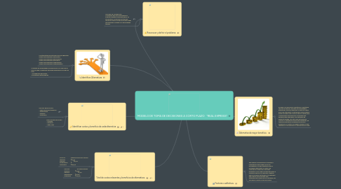 Mind Map: MODELO DE TOMA DE DECISIONES A CORTO PLAZO   "REAL EXPRESS"