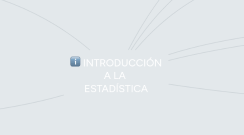 Mind Map: INTRODUCCIÓN A LA ESTADÍSTICA