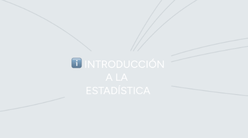 Mind Map: INTRODUCCIÓN A LA  ESTADÍSTICA