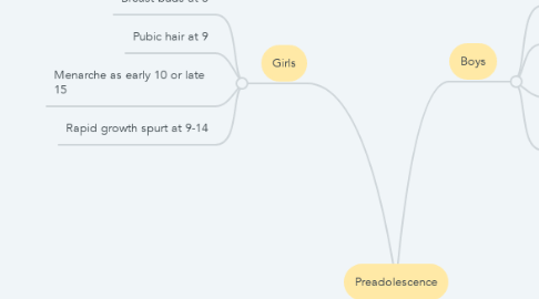 Mind Map: Preadolescence