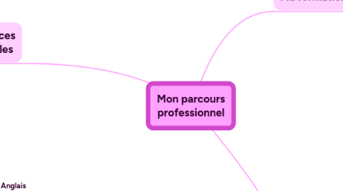 Mind Map: Mon parcours professionnel