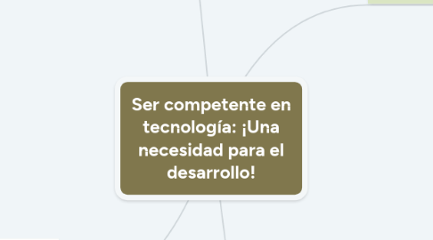 Mind Map: Ser competente en tecnología: ¡Una necesidad para el desarrollo!