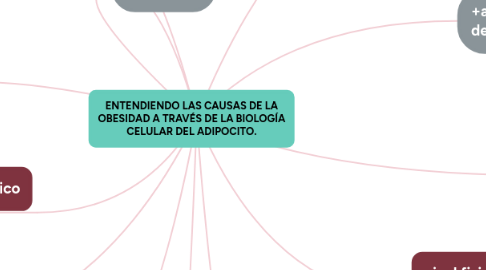 Mind Map: ENTENDIENDO LAS CAUSAS DE LA OBESIDAD A TRAVÉS DE LA BIOLOGÍA CELULAR DEL ADIPOCITO.