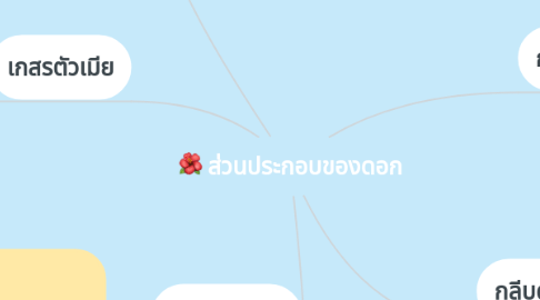 Mind Map: ส่วนประกอบของดอก