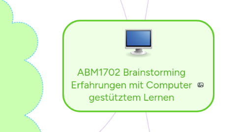 Mind Map: ABM1702 Brainstorming Erfahrungen mit Computer gestütztem Lernen