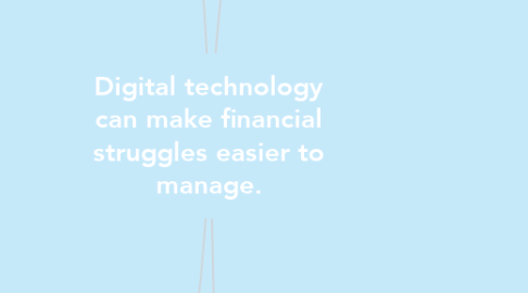 Mind Map: Digital technology can make financial struggles easier to manage.