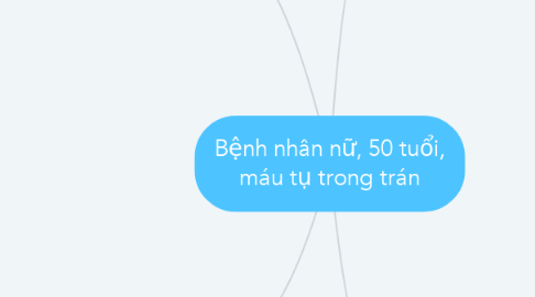 Mind Map: Bệnh nhân nữ, 50 tuổi, máu tụ trong trán