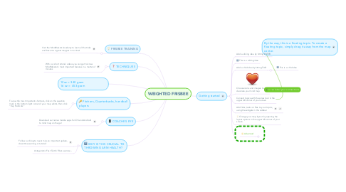 Mind Map: WEIGHTED FRISBEE