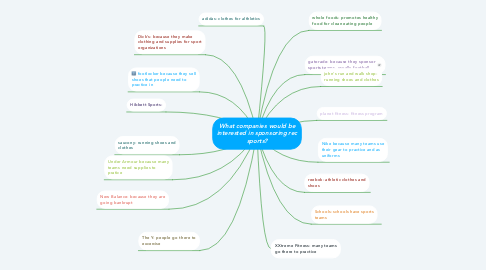 Mind Map: What companies would be interested in sponsoring rec sports?