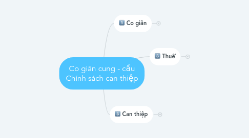 Mind Map: Co giãn cung - cầu Chính sách can thiệp