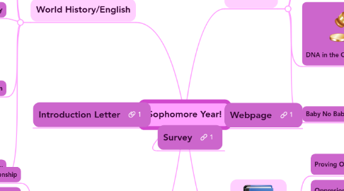 Mind Map: Sophomore Year!