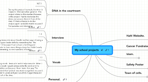 Mind Map: My school projects