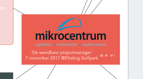 Mind Map: 'De wendbare projectmanager' 7 november 2017 @Efteling Golfpark